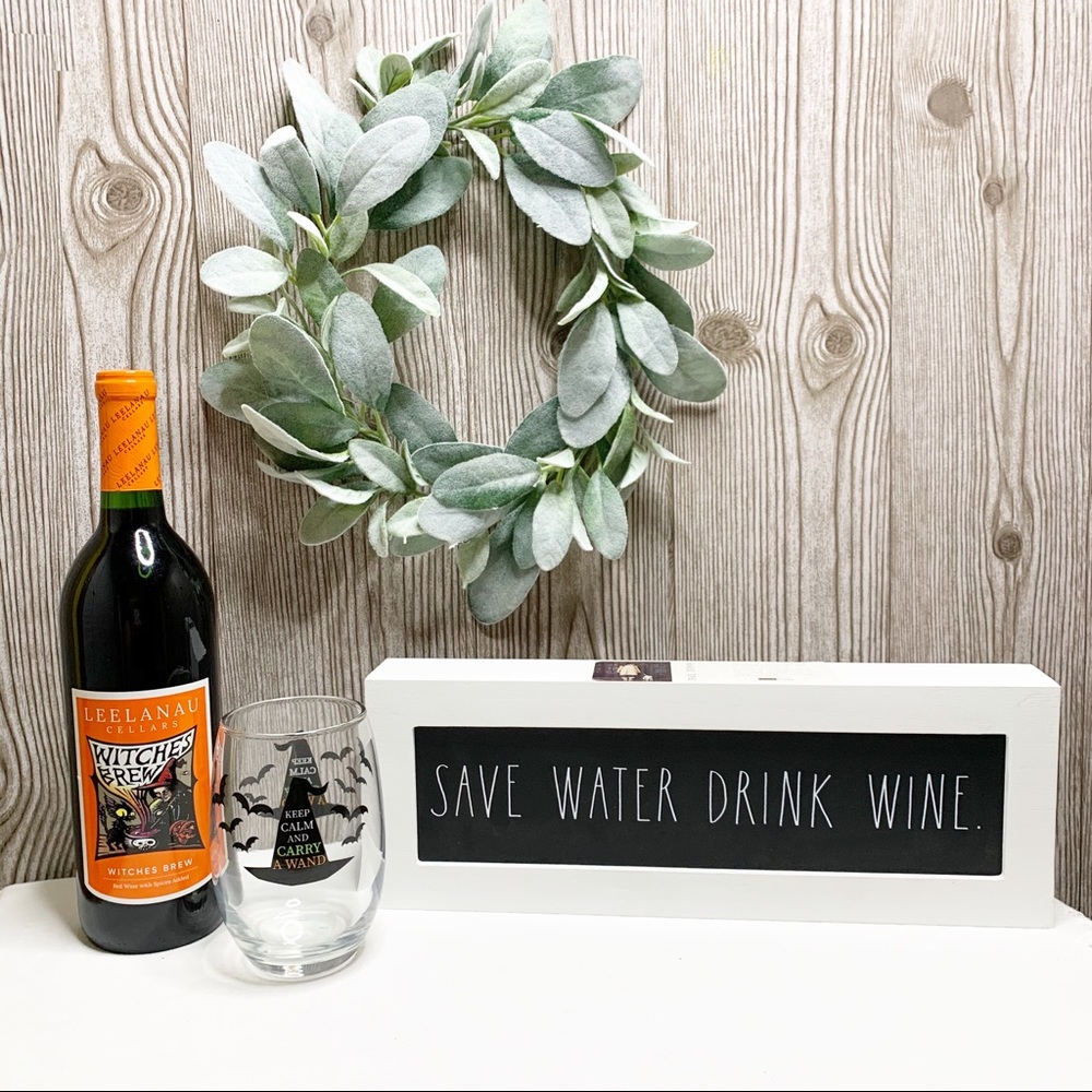 NWT🍷Rae Dunn SAVE WATER DRINK WINE Sign - Picture 6 of 10